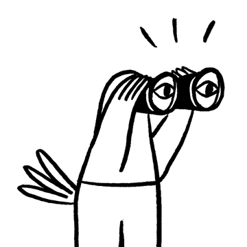 Illustration of Jimmy with binoculars